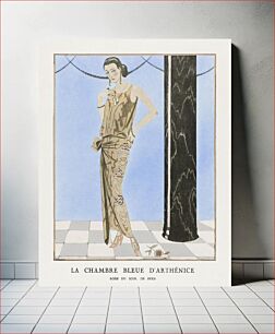 Πίνακας, La chambre bleue d'arthénice: Robe du soir, de Beer (1923) by George Barbier