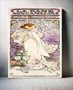 Πίνακας, La dame, aux camelias, Sarah Bernhardt (1896) by Alphonse Maria Mucha