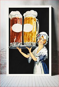 Πίνακας, La Lorraine, European Beer Museum - beer advertising poster (2012) chromolithograph by AlfvanBeem