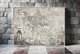 Πίνακας, La pianta grande di Roma (The Large Plan of Rome), also known as The Nolli Map by Pietro Campana, Carlo Nolli, and Rocco Pozzi