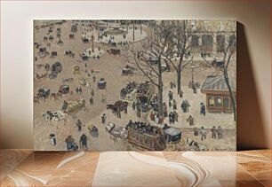 Πίνακας, La Place du Theatre Francais by Camille Pissarro