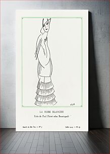 Πίνακας, La robe blanche (1914) by Jean–Louis Boussingault, published in Gazette de Bon Ton