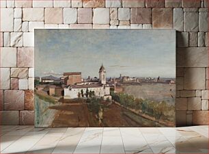 Πίνακας, La Trinité-des-Monts by Corot Louvre RF2041 n02