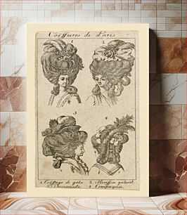 Πίνακας, Ladies' Fashion: Hairdressing and Hats, Johann August Rossmassler
