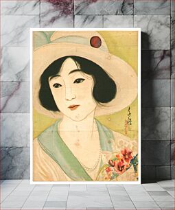Πίνακας, Lady in modern dress in the Taishō era, Kuchi-e, lithograph