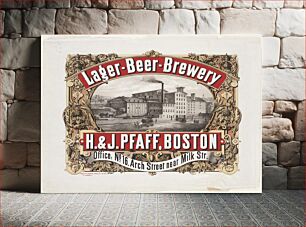 Πίνακας, Lager - beer - brewery, H. & J. Pfaff, Boston
