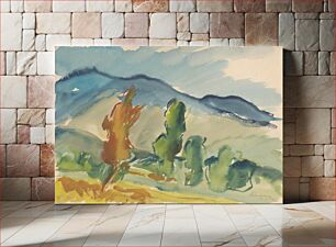 Πίνακας, Landscape below the mountains by Zolo Palugyay