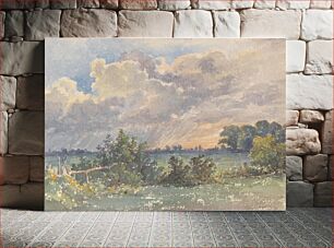 Πίνακας, Landscape during sunset by Friedrich Carl von Scheidlin