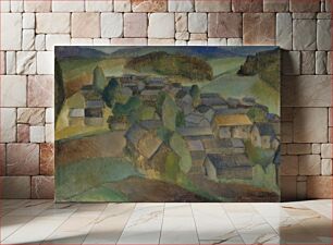Πίνακας, Landscape from france, 1917, Alvar Cawén