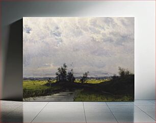 Πίνακας, Landscape from lowlands near haarlem, 1881, Thorsten Waenerberg