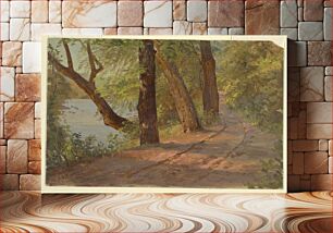 Πίνακας, Landscape from North American (Road by a Lake), Frederic Edwin Church