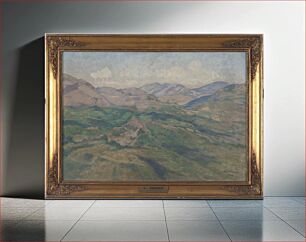 Πίνακας, Landscape from the sabine mountains, 1926, Werner Von Hausen