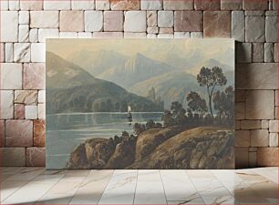 Πίνακας, Landscape in Wales with Castle, Lake, and Rocky Foreground