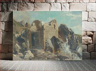 Πίνακας, Landscape on capri, August Ignatz Grosz