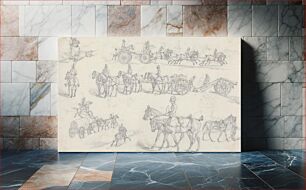 Πίνακας, "Landscape Scenery", No. 18: Scenes of Horse Drawn Artillery, etc
