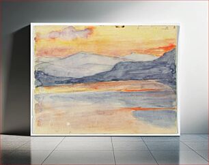 Πίνακας, Landscape study, fell at sunset, Maria Wiik