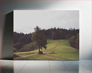 Πίνακας, Landscape View with Trees Τοπίο θέα με δέντρα