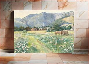 Πίνακας, Landscape with a blooming meadow by Július Zorkóczy
