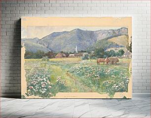 Πίνακας, Landscape with a blooming meadow, Július Zorkóczy