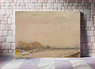 Πίνακας, Landscape with a river by László Mednyánszky