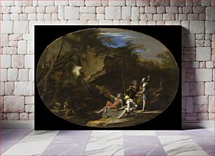 Πίνακας, Landscape with Armed Men by Salvator Rosa