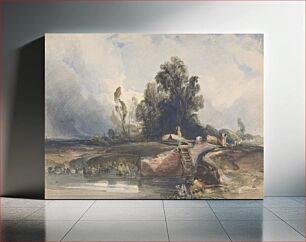 Πίνακας, Landscape with Canal and Lock; Figures at Lock