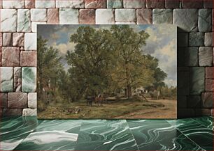 Πίνακας, Landscape with Cottages