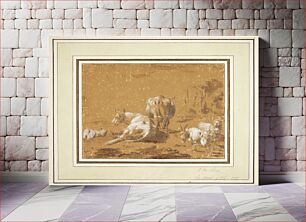 Πίνακας, Landscape with cows and goats by Johann Melchior Roos