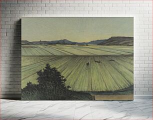 Πίνακας, Landscape with Fields (1897) by Karl Fredrik Nordstrom