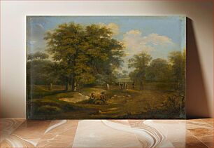 Πίνακας, Landscape with figural staffage, Karol Marko the Younger