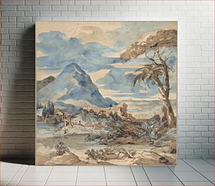Πίνακας, Landscape with Fishermen by Théodore Gericault