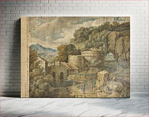 Πίνακας, Landscape with Fortifications by John Wilhelm Nahl and Gaspard Dughet