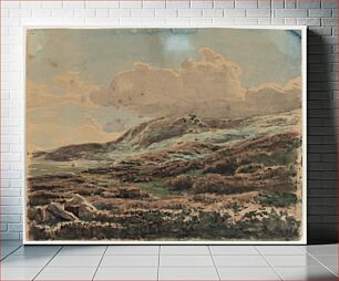 Πίνακας, Landscape with heather-clad hills by Carlo Dalgas