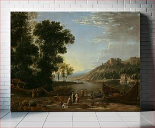 Πίνακας, Landscape with Merchants (ca. 1629) by Claude Lorrain