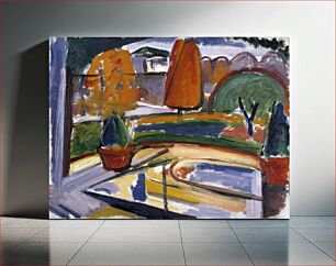 Πίνακας, Landscape with Pond--Newman's Yard by Carl Newman