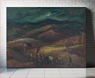 Πίνακας, Landscape with procession, Ludovít Varga