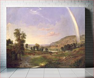 Πίνακας, Landscape with Rainbow (1859) by Robert Seldon Duncanson