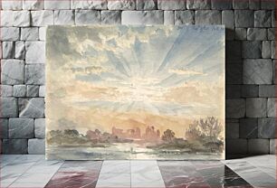Πίνακας, Landscape with Rising Sun, December 1, 1828, 8:30 a.m. by Joseph Michael Gandy