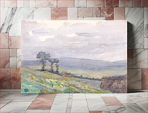 Πίνακας, Landscape with Three Trees watercolor by Robert Polhill Bevan
