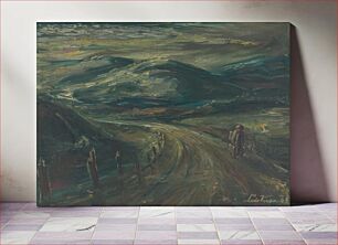 Πίνακας, Landscape with travelers, Ludovít Varga