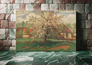 Πίνακας, Landscape with trees in bloom, Bohumil Hanák