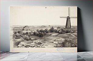 Πίνακας, Landscape with windmill, Magnus Von Wright