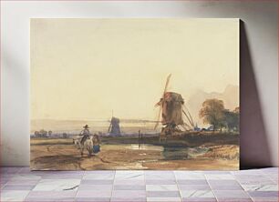 Πίνακας, Landscape with Windmills
