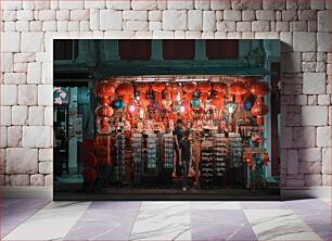 Πίνακας, Lantern Shop at Night Φανάρι το βράδυ