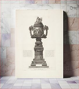 Πίνακας, Large marble cinerary urn with its pedestal decorated with sculpture and ornamentation by Giovanni Battista Piranesi