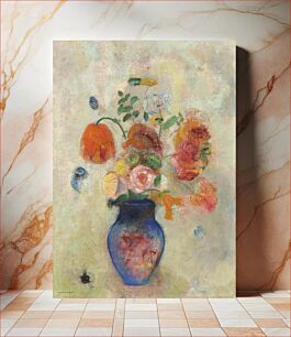 Πίνακας, Large Vase with Flowers (1912) by Odilon Redon