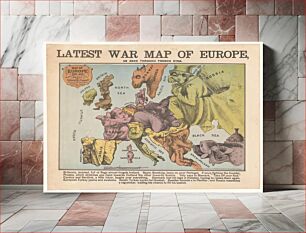 Πίνακας, Latest war map of Europe : as seen through French eyes / / perpared by Hadol, in Paris