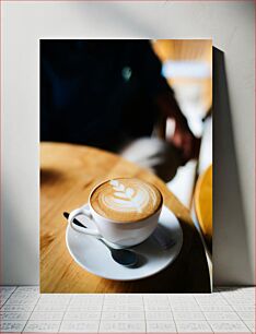 Πίνακας, Latte Art on Coffee Cup Latte Art στο φλιτζάνι καφέ