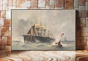 Πίνακας, Launching the Buoy from the Bow of the Great Eastern on August 8th, 1865 by Robert Charles Dudley
