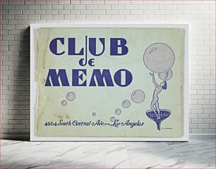 Πίνακας, Leaflet for Club de Memo, National Museum of African American History and Culture